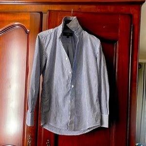 Boys Sz 8  XMI dress shirt , blue and white check
